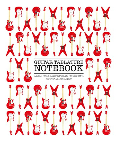 Guitar Tablature Notebook: Blank Chord Diagrams And Line Sta