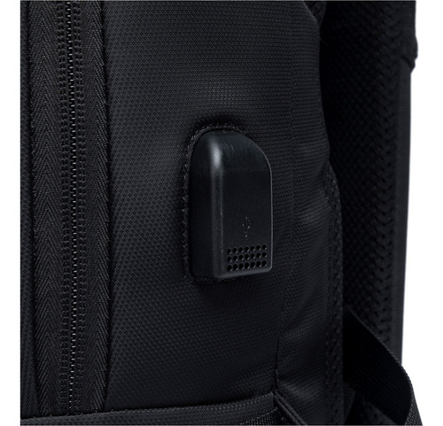 Mochila Executiva Reforçada Grande Notebook Trabalho Cor Preto Desenho Do Tecido Liso
