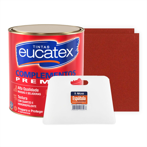 Eucatex Massa Corrida Kit Reparo 1,4kg + Espatula + 2 Lixas