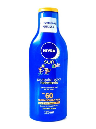 Nivea Sun Kids Protector Solar Hidratante Fps60 125ml 