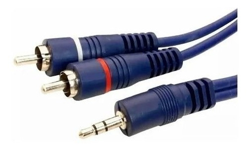 Imagen 3 de 5 de Cable 2m Audio Miniplug 3.5mm A 2 Rca Artekit C3.5stx2rca2