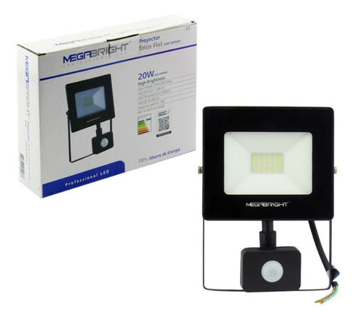 Foco Led Exterior Con Sensor De Movimiento 20w Luz Fria Sec