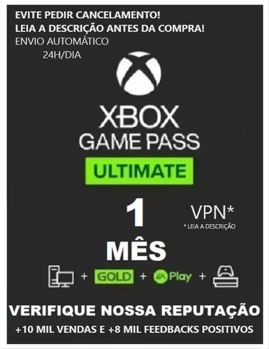 Game Pass Ultimate3 Meses  Pague no boleto ou Cartão em 12x