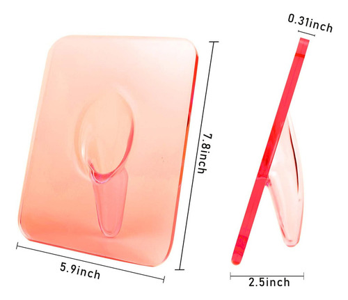 Easy365 Florero De Acrílico Transparente Rosa Con Marco De