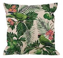 Comprar Hgod Designs Funda De Almohada De Hoja Verde, Patrón Tropica
