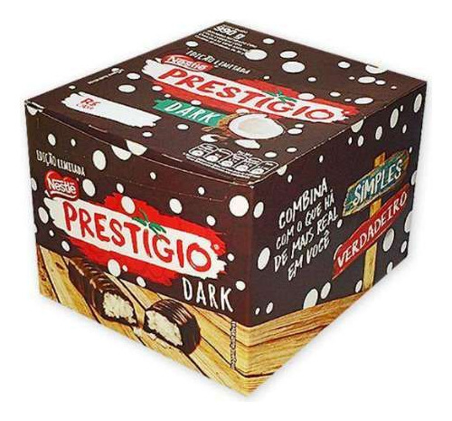 Caixa De Chocolate Prestigio Dark Chocolate Meio Amargo