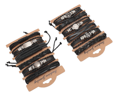 Brazalete De Cuero Trenzado, 12 Piezas, Juego De Imitación,