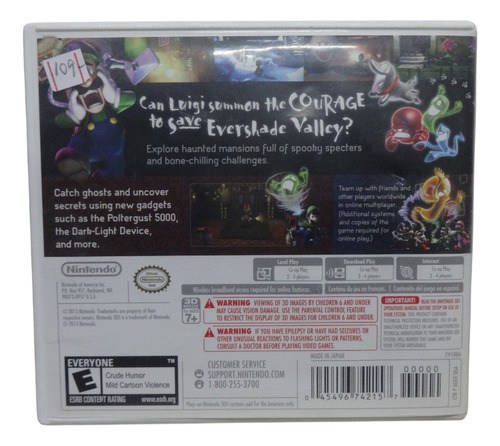 Luigi Mansion Dark Moon Nintendo 3ds N3ds Físico Original