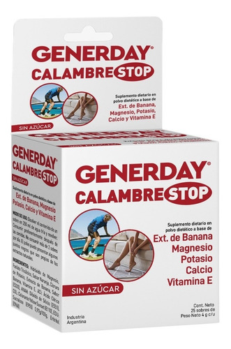 Generday Calambrestop Sin Azu. Estuche X 25 Sob. De Fábrica.