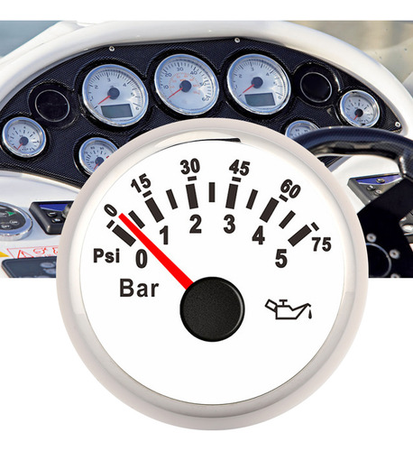 Medidor De Presión De Aceite Led, 2 Pulgadas, 0,10 Bar, Metr