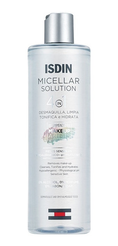 Isdin Micellar Solution 4 En 1 Limpieza Facial X 400 Ml