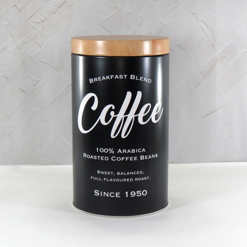 Conj 2 Latas Pote Café E Açúcar Preto E Branco 100% Arabica