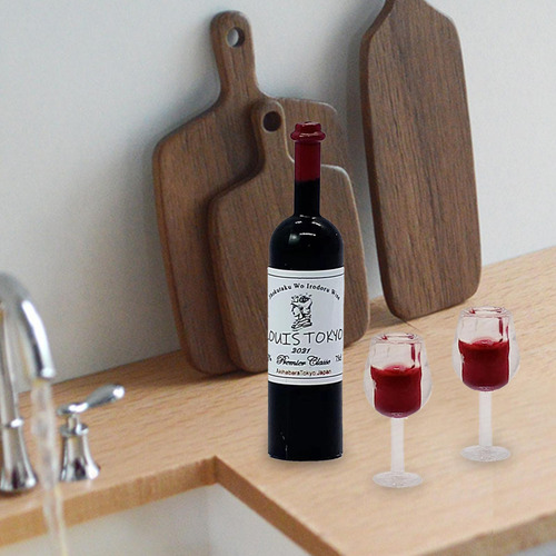 6 Botellas De Vino En Miniatura Para Casa De Muñecas,