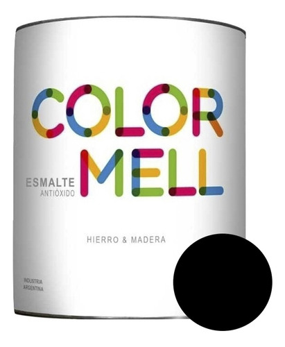 Esmalte Sintetico Venier Colormel Negro Sat/bte/mate X1l Mm