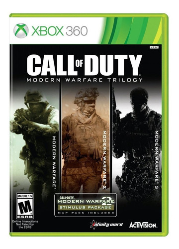 Call Of Duty Modern Warfare Trilogy Xbox 360 3 Jogos 3 Dvds
