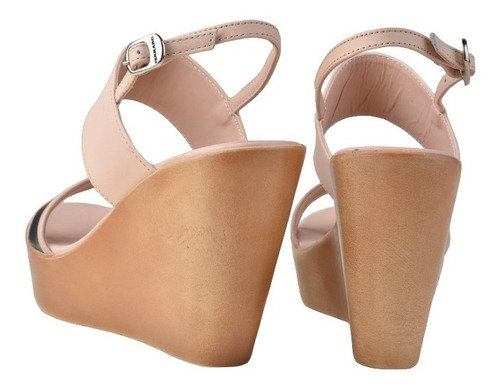 Sandalias Taco Chino De Mujer De Cuero Lappas - Ferraro