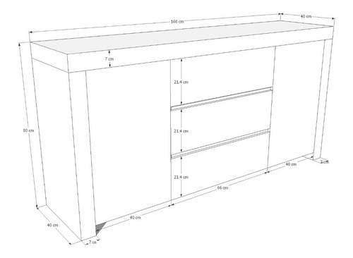 Imagen 2 de 6 de Mueble De Aparador En Madera Lacada Ref: Seli