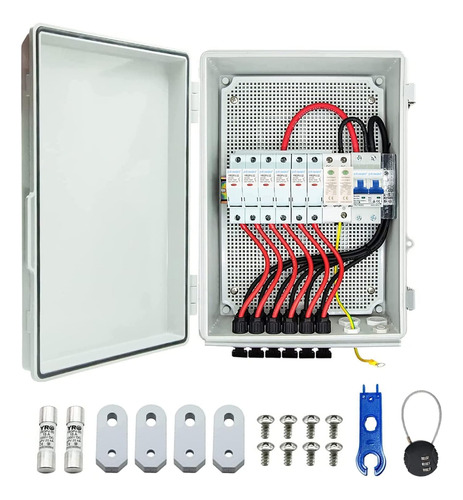 Caja Combinadora Fotovoltaica, Caja Combinada Solar De 6 Cue