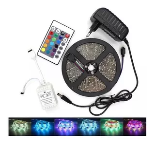 Tira De Luces Led Rgb Decora Tv Autos Pc Casa Control Remoto