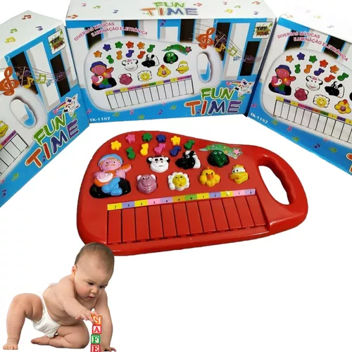 Piano Infantil Musical Educativo Som De Animais Fazendinha