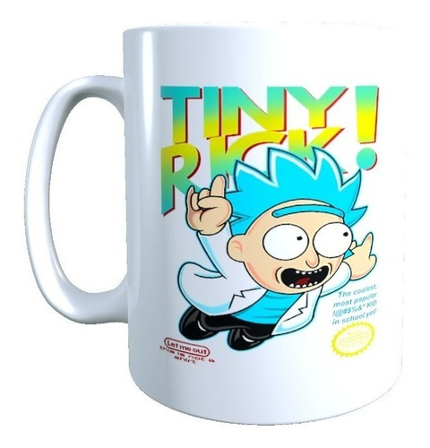 Taza Diseño Rick Y Morty Version Super Mario Nintendo