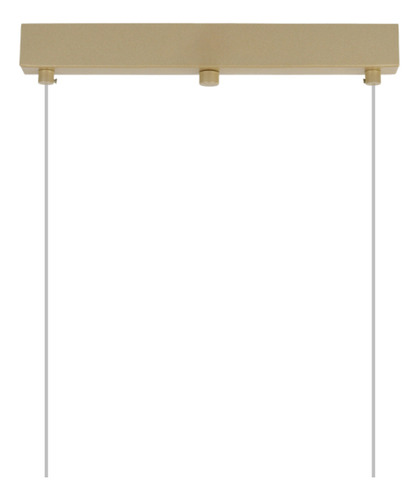 Pendente Tubo Retangular 80cm Champanhe Pd1187