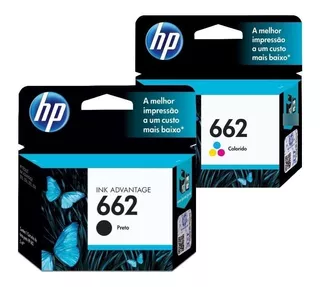 Kit Pack 2 Cartuchos Tinta Hp 662 Originales Negro Tricolor