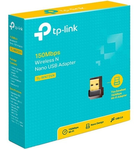Adaptador Usb Tp-link Nano Inalambrico Tl-wn725n 150 Mbps