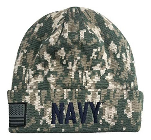 Icon Sports U.s. Navy Beanie - Parche De Bandera Bordada De