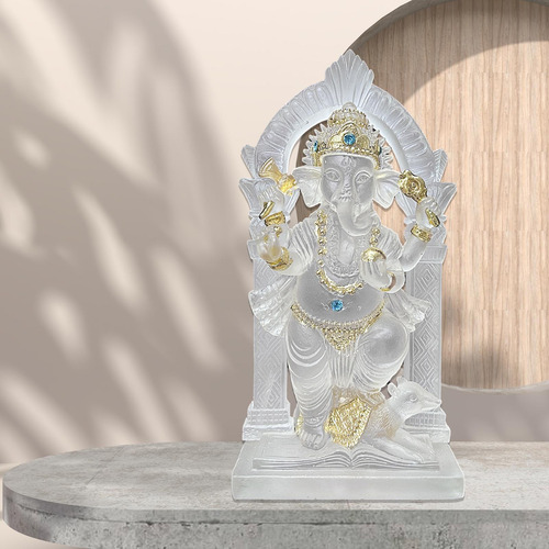 Elefante Estátua Mini Ganesh Estátua Resina Ornamento