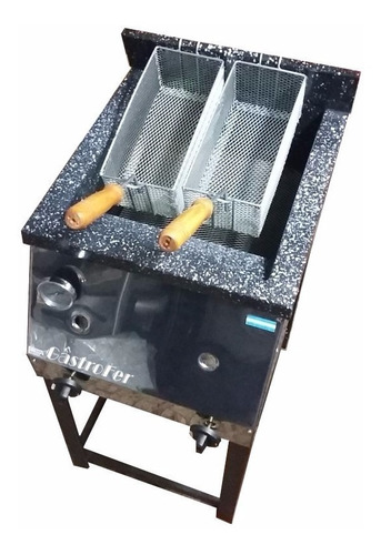 Imagen 1 de 3 de Freidora Industrial Tecnocalor 33 Lts Acero C/2 Canastos