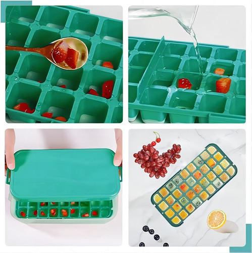 .. Molde Charola Bandeja 108 Piezas Hielos Cubico 3 Bandejas