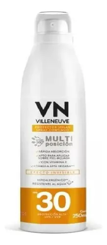 Villeneuve Protector Solar Aerosol Fps 30 Hipoalergenico