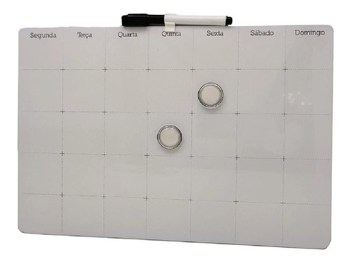 Quadro Lousa Magnético Planner Planejamento Mês Semana 40cm
