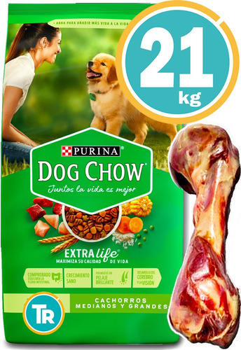 Imagen 1 de 9 de Dog Chow Perros Cachorros 24kg + Comedero Doble  Y Envío 