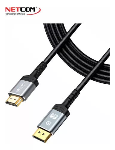 Cable DisplayPort a HDMI Netcom De 3 Metros 4K 60Hz