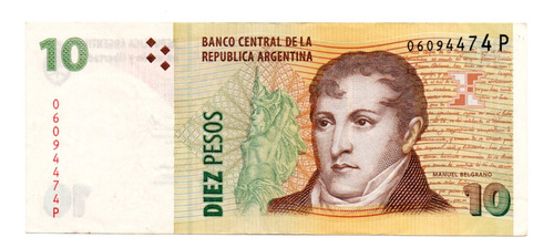 Billete 10 Pesos Covertibles 2 Dis Bottero 3444 Tirada Corta