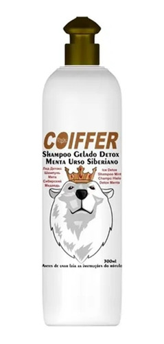 Imagem 1 de 3 de Shampoo Gelado Urso Siberiano Coiffer 300ml Detox Capilar