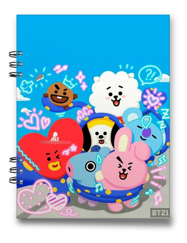 Imagen 6 de 10 de Cuaderno Bt21 15x20 Cms Media Carta 100 Hojas
