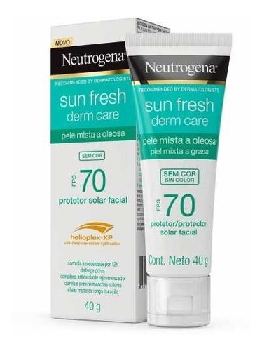 Protetor Solar Facial Neutrogena Sun Fresh Derm Care Pele Mi