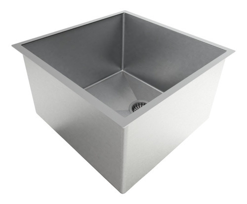 Pia Cuba De Inox Sobreposta De Aço Inoxidável P/ Lavar Cor Aço inox escovado