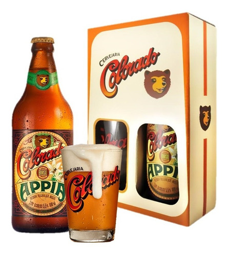 Kit Copo + Cerveja Appia Colorado 600ml