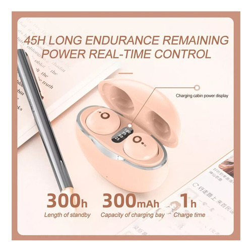 Fones Ouvido Invisíveis Verdadeiramente Sem Fio Com Bt 5.3