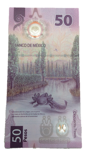  Billete De 50 Pesos Del Ajolote Serie Variada Billete Nuevo