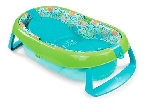 Bacha Baño Para Bebe Inflable Y Plegable Summer Color Verde