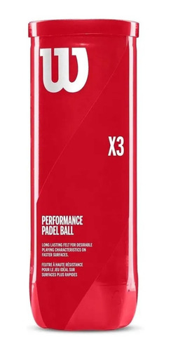 Imagen 1 de 4 de Tubo Pelotas Wilson Padel Performance X 3 Balls - Olivos