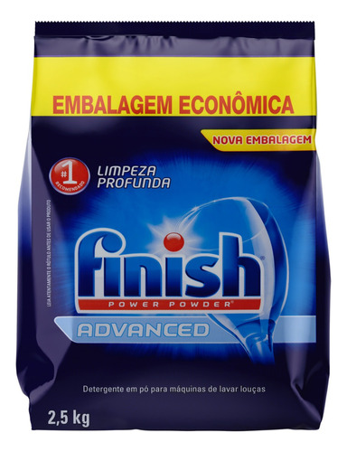 Detergente para lava-louças Finish Power Powder em pó em pacote 2,5 kg