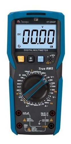 Multímetro Capacímetro Ncv Testa Led 20a Minipa Et-2042f 