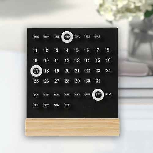 Calendario Decoración Calendario De Escritorio Negro