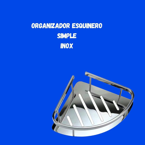 Imagen 5 de 10 de Organizador De Ducha Estante Esquinero Simple Acero Inox